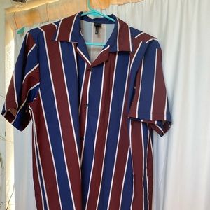 Striped button down dress shirt